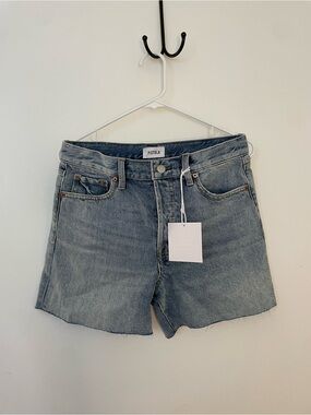 Pistola Light Blue High-Rise Denim Cutoff Shorts